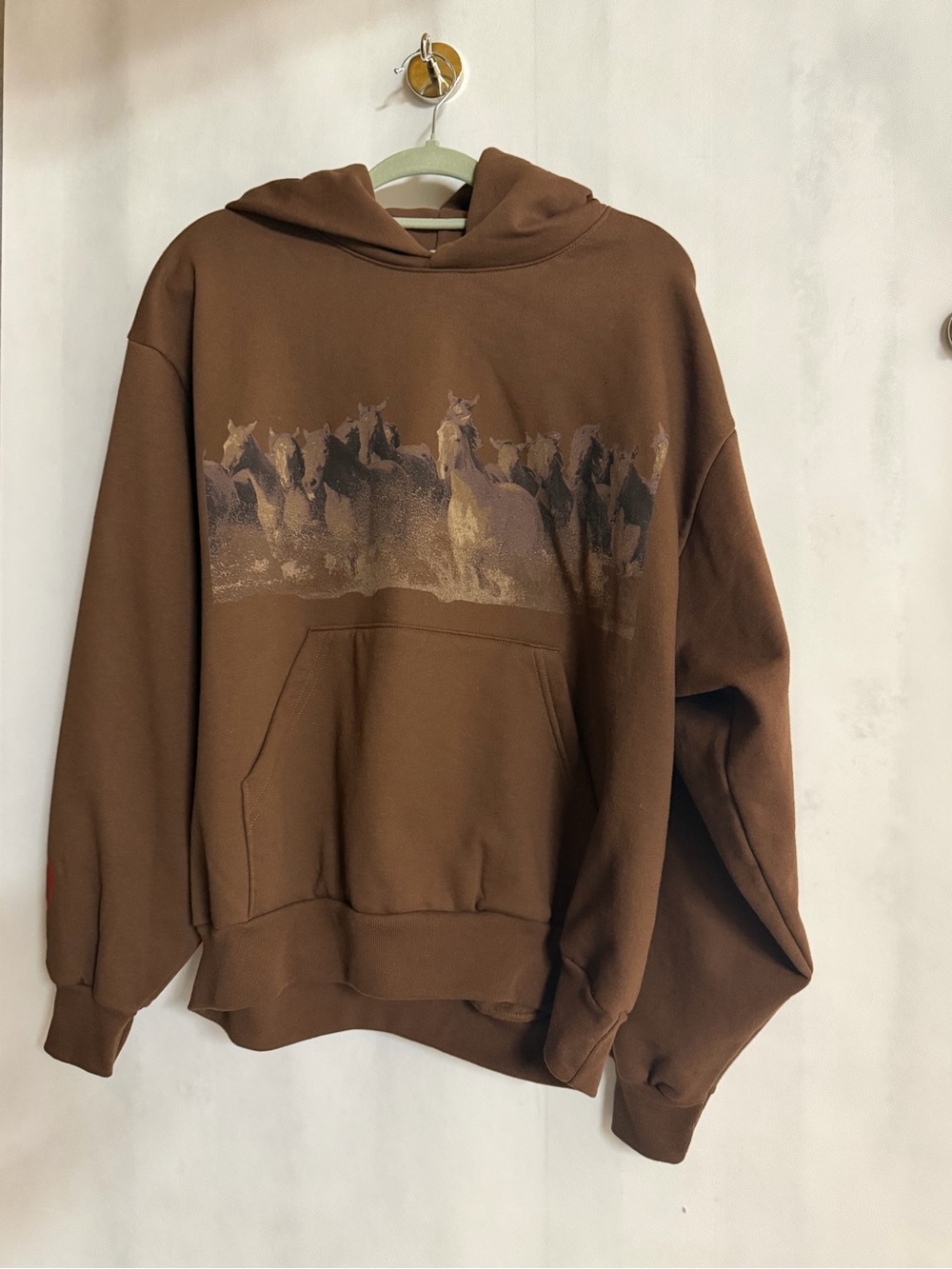 Darlin’ Horse Graphic Brown Hoodie Size Large NWT - Picture 6 of 7